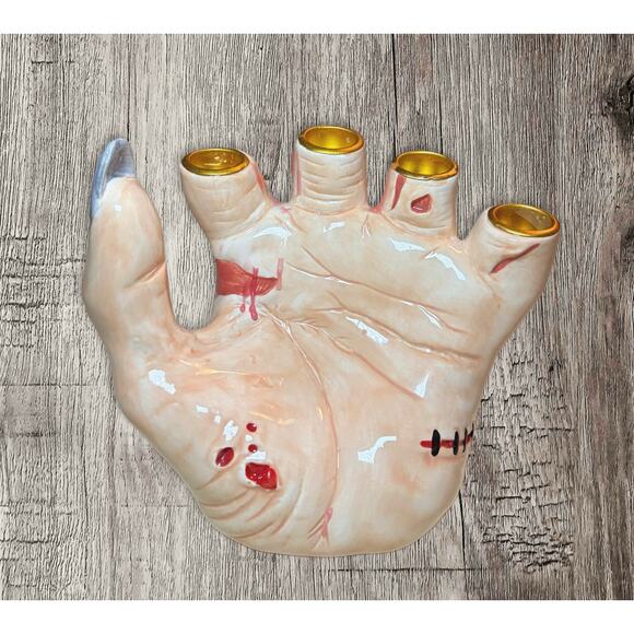 Ganz Other - Ganz Halloween bloody hand candlestick finger candelabra. No chips or cracks